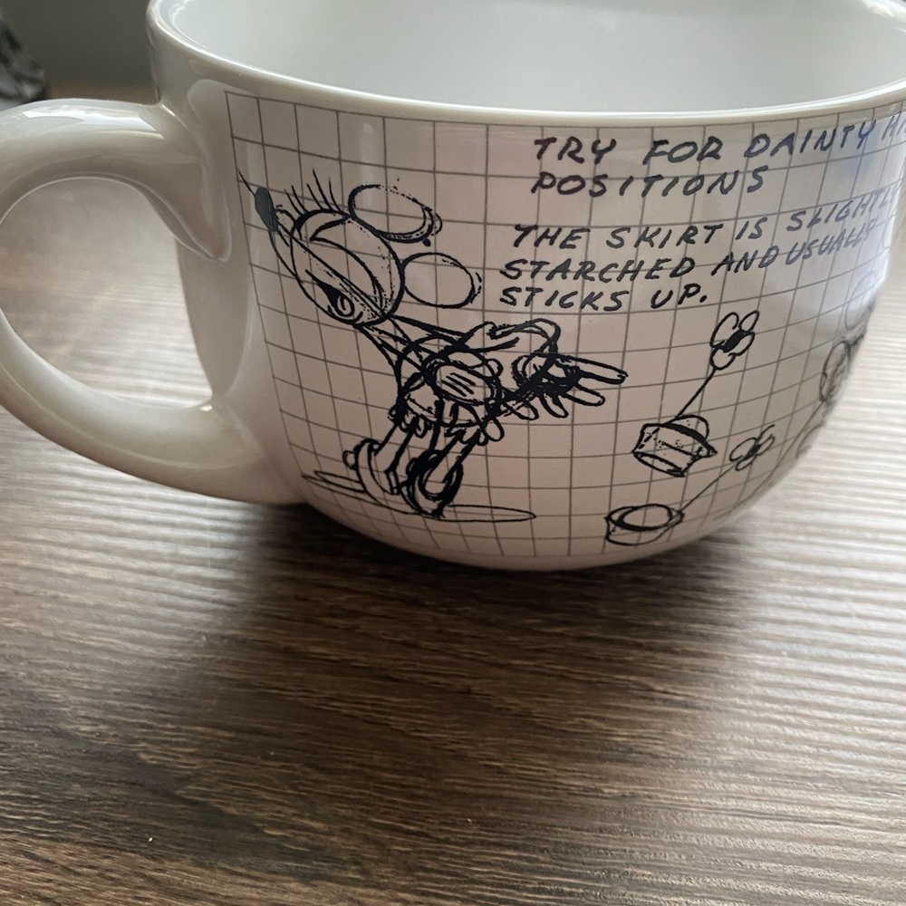 White Cartoon Sketch Mugs